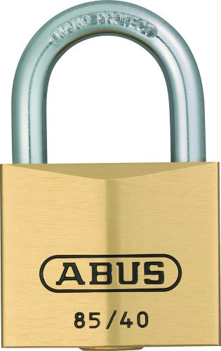 ABUS Vorhängeschloss Messing 85IB/40 gl.-0706 - gleichschließend und wetterfest - für See- und Hafengebiete - rostfreier Edelstahlbügel - ABUS-Sicherheitslevel 6 | Wetterfest für See- & Hafengebiete - Edelstahlbügel mit Nano Protect - Präzisions-Stiftzylinder - Sicherheitslevel 6