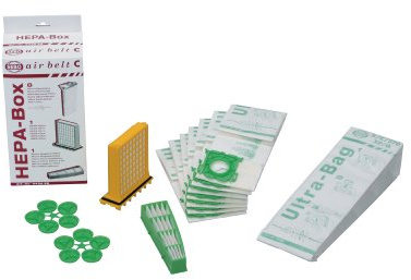 Sebo 6432ER HEPA-Box für airbelt C inkl. 8 Ultra-Bag Filtertüten 4-lagig, 1 HEPA-Filter und 1 Micro-Hygienefilter