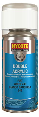 Hycote Peinture acrylique double en aérosol pour voiture, Fiat – Blanc 249, 150 ml