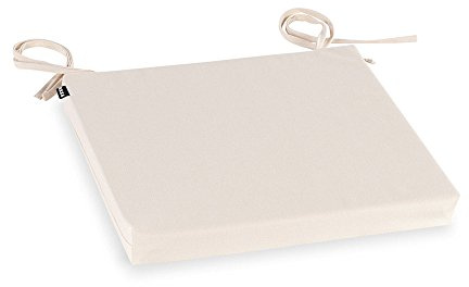 H.O.C.K. Stuhlkissen mit Bändern 40x40x4cm Outdoor Classic Uni Creme