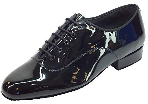 Scarpa da Uomo per Ballo Standard in Vernice Nero (Taglia 39)