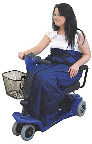 Aidapt Mobility Scooter Waterproof Cosy Wrap for Wheelchair, Lightweight, Fleece Lined, Waterproof, Leg and Lower Body Warmer Blanket Cover Accessory with Full Length Zipper