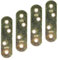 Amig – Packung mit 4 Verstärkungsplatten aus bichromatisiertem Stahl, Modell 2, flach, zur Montage oder Montage von Holzmöbeln, Maße: 60 x 16 x 1,5 mm, runde Kante