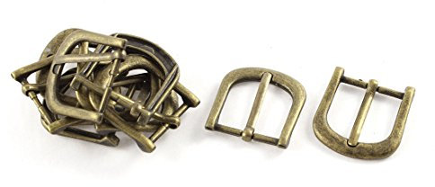 sourcing map 10 Stück 34mmx32mm Retro Stil Bronze Einzelne Zinke Hufeisen Gürtelschnalle de