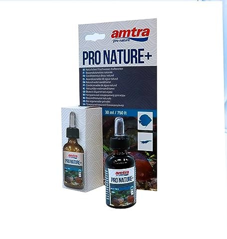 Amtra Pro Nature Plus Freshwater Aquarium Water Conditioner, Make Tap Water Safe for Fishes, Removes Chlorine and Heavy Metals, 30ml