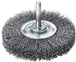 Lessmann Rundbürste ø 50 mm (mit festem Schaft ø 6 mm, Schleifborsten aus Stahldraht, Höhe 11 mm, Drahtbürste) 415162