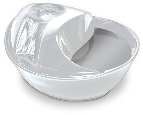 Pioneer Pet Raindrop - Fuente de cerámica para Mascotas, Color Blanco
