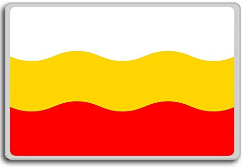 Czech Republic, Decin city flag fridge magnet - Kühlschrankmagnet