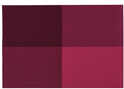 Premier Housewares Grid Design Placemats - Set of 4, Pink