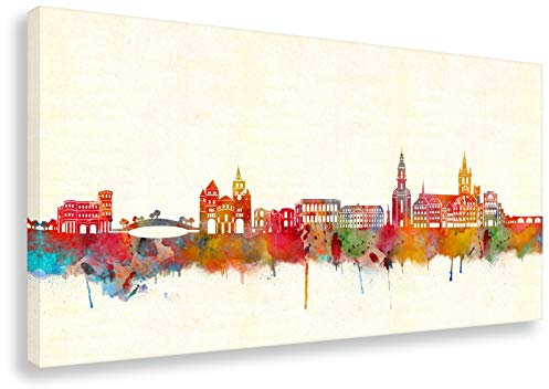 Kunstbruder Trier Skyline (div. Formaten) - Kunstdrucke Leinwanddrucke Kunst Druck auf Leinwand 30x60cm