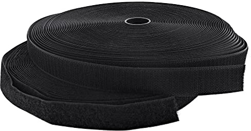 InLine 59933S Kabelbinder, Klettverschlussband 2-teilig, 25mm, schwarz, 25m