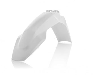 Acerbis Front Fender White Compatible with Husqvarna TC 250/TX 300/FE 350/501 2017-2022/FC 250/350/450/TC 125 2016-2022/TE 150/250/300 2017-2023/FX 350/450 2017-2022/FE 350S/501S 2020-2023 -2462590002