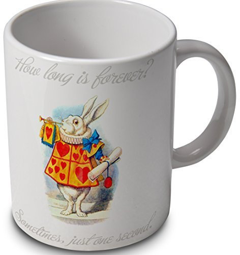 verytea How Long is Forever? Rabbit Mug - Alice in Wonderland Quote