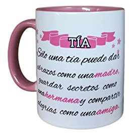 MI SORPRESA Taza de cerámica con Mensaje DEFINICION Tia. Regalo Original Tia. Capacidad 350 ml