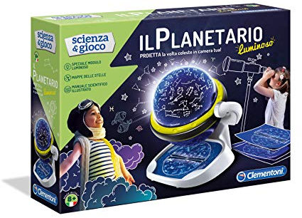 Clementoni - 12776 - Scienza e Gioco Lab - Planetario Luminoso - Gioco Educativo per Esploratori Astronomi da 8 Anni in Su, Proiezione delle Costellazioni in Camera, Made in Italy