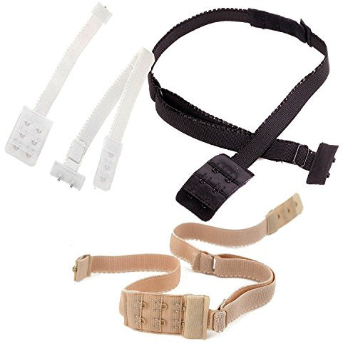 Backless Low Back Bra Strap Converter Extender - Choose Your Colour White - Black or Nude or Pack of 3