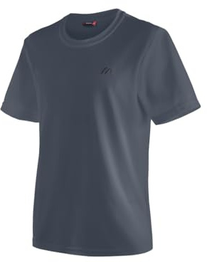maier sports Walter, Men's T-Shirt, Functional Shirt with Round Neck for Hiking and Leisure, Dryprotec Technology, Breathable, NFC chip for Easy Recycling Grey - Graphite