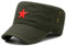 COOLSOME Vintage Fatigue Red Star Mao Army Military Hat, Militär, Grün