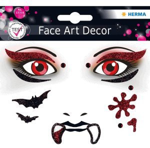 HERMA 5 x Schmucketiketten Face Art Sticker Vampir Art Decor