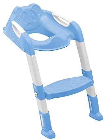 SQ Pro Blue Teddie Baby Training Toilet Ladder Potty Seat with Steps