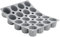 De Buyer - Plaque de 20 mini Canelés Bordelais ELASTOMOULE en mousse de silicone - 21 x 17,6 cm, diamètre 3,5 cm -, Gris