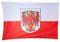 Fahnen Kössinger, Hissflagge im Querformat, Fahne Bundesland Tirol, Hissfahne mit Wappen, hochwertiger Siebdruck, Brillante Farben, weiß-rot, reißfest, 250 x 150 cm, 3,75 m² Fläche