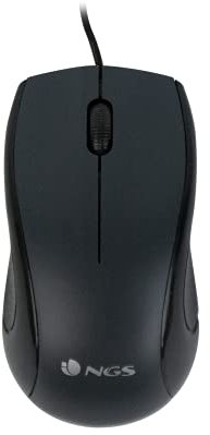 NGS MIST - Souris Optique 1000dpi avec Câble USB, Souris pour Ordinateur ou o Laptop avec 2 Boutons, Plug&Play, Ambidextre, Noir