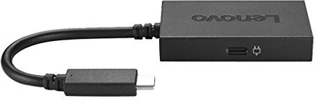 Lenovo USB C to HDMI Plus Power Adapter - Adaptateur vidéo externe - USB-C - HDMI - pour 100e Chromebook, Miix 720-12, Thinkpad 13, ThinkPad P51s, T470, X1 Tablet, X1 Yoga, black