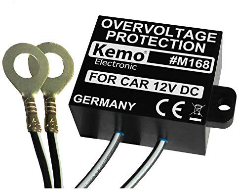 Kemo M168 Überspannungsschutz 12 V/DC. Unterdrückt Spannungsspitzen im KFZ-Bordnetz. Verhindert Beschädigung an empfindlicher Bordelektronik