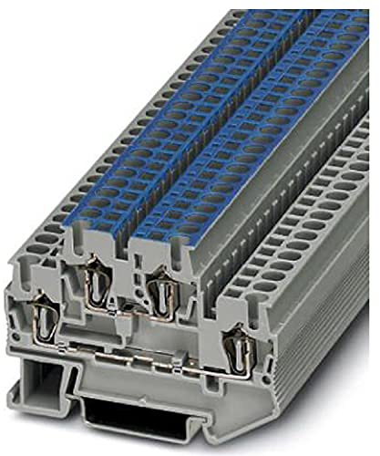PHOENIX CONTACT STTB 2,5-L/N Doppelstock-Zugfederklemme, 2,5 mm² Nennquerschnitt, 4 Anschlüsse, Grau, 50 Stück