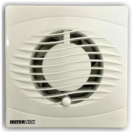 Intervent BVF100S Axial Extractor Fan for 100mm / 4 Inch Duct White Standard Model