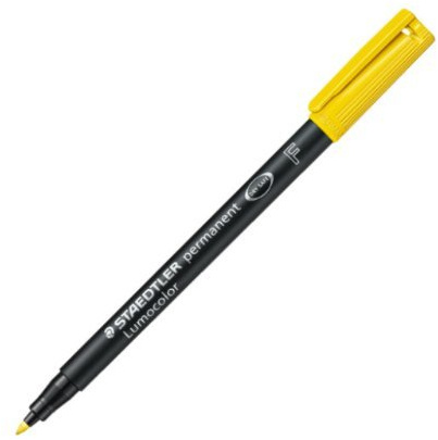 Staedtler Lumocolor Perm Fine Box of 10 Yellow 318-1
