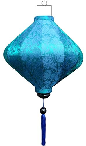 Lampionsenzo Asia Seide Lampion Diamant Türkis by