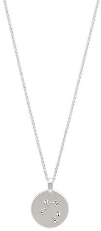 PILGRIM Jewelry Halskette mit Sternzeichen und Kristall (Versilbert - Waage Sternzeichen)