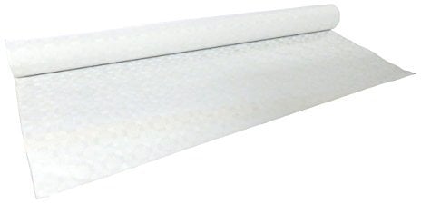 cacheva Damasttischdecke Tischtuch aus Papier gerollt 1,20m x 50m, weiß Hochwertige Papiertischdecke mit Damastprägung