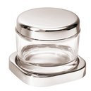 Formaggiera Con Cristallo Serie Linear Inox Argentato