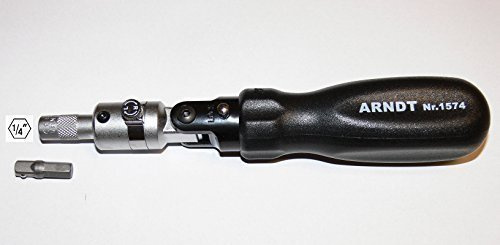 Ratschen-Steckgriff 1/4 , mit Gelenk , für Bits und Stecknüsse , Ratsche