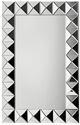 Premier Housewares 3D Effect Wall Mirror, Silver