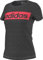 Adidas Ess Linear Tee Maglia per Donna, Rosso/Nero (Blckme/Rojimp), S