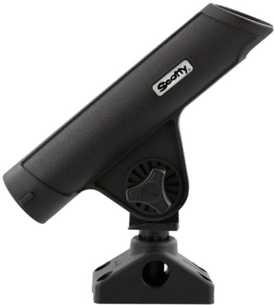 Scotty #350-BK Rodmaster II Rutenhalter schwarz mit 241 Side Deck Mount, klein
