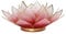 Lotus Teelicht-Kerzenhalter aus Capiz-Muschel Rot