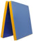 Klappbare Turnmatte – verschiedene Farben & Größen – RG 22 kg/m³ – faltbare Matte für Gymnastik, Kinderturnen & Training – weiche Bodenmatte mit Tragegriffen (Blau-Gelb, 200 x 200 x 8 cm)