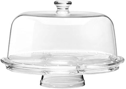 Borgonovo - Alzada para tortas 4 en 1 con cúpula de Campana - Línea Palladio Transparente