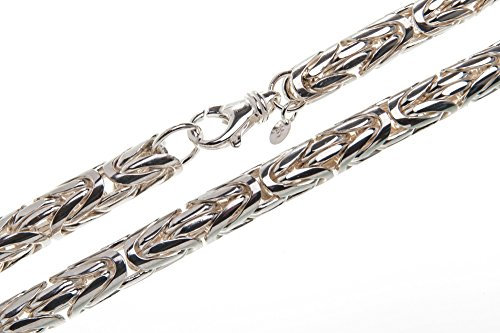 Silberketten Store runde Königskette Herren 925 Sterling Silber 10 mm Durchmesser I Männer Silberkette mit Karabiner Verschluss I nickelfrei und hochglanzpoliert
