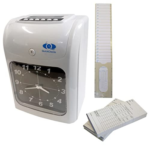 QuickClocks QC500N Clocking in machine time and attendance recorder Starter Pack includes cards and card rack