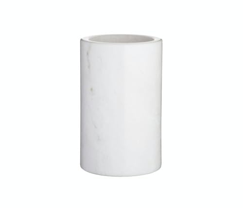 Artesà Marble Wine Cooler, Premium Natural Stone Drinkware /Bottle Holder, Chiller For Wine,White,12 x 12 x 19 cm