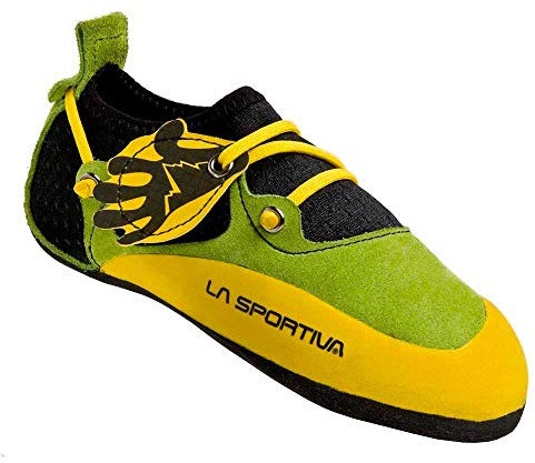 La Sportiva Stickit, Scarpe da Arrampicata Unisex-Bambini, Verde Giallo, 34 EU