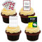 Made4You Bridge Card Game Edible Cupcake Toppers (Pack of 12) - Vibrant Colors, Multicolored - Birthday, Party Occasion