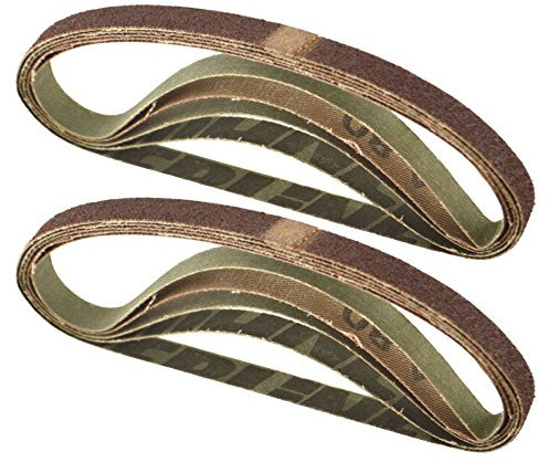 Belt Power Finger File Sander Abrasive Sanding Belts 330mm x 10mm 80 Grit 10 PK
