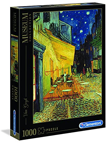 Clementoni 31470 van Gogh – Caféterrasse bei Nacht – Puzzle 1000 Teile, Museum Collection, Geschicklichkeitsspiel für die ganze Familie, Erwachsenenpuzzle ab 14 Jahren